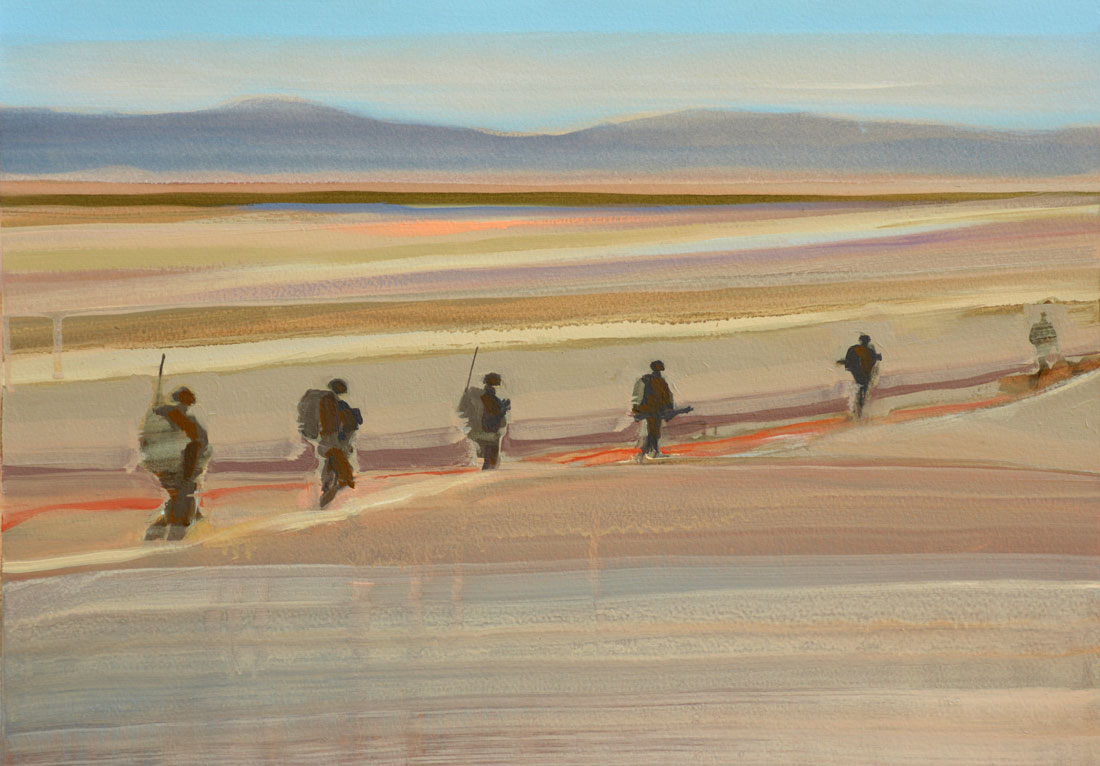 'A Slow and Steady Pace' - 37.5 x 50.5cm, Oil on paper, 2011