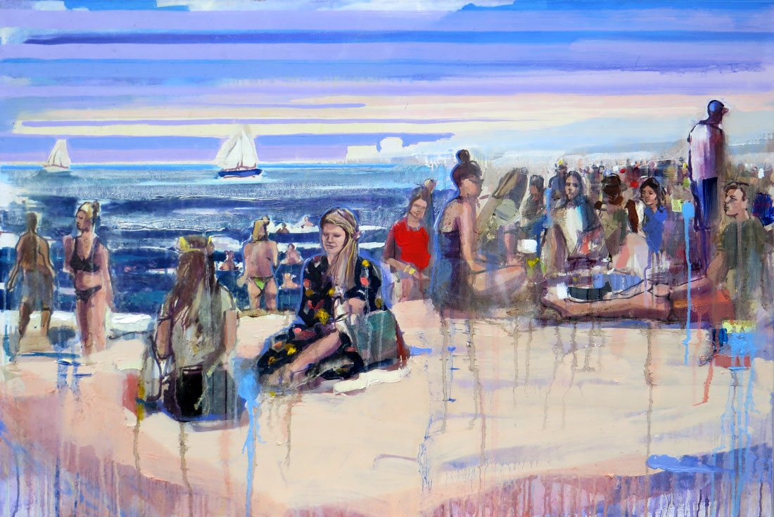 'Heart (Dunwich Beach)' - 66 x 96cm, Oil on canvas, 2022
