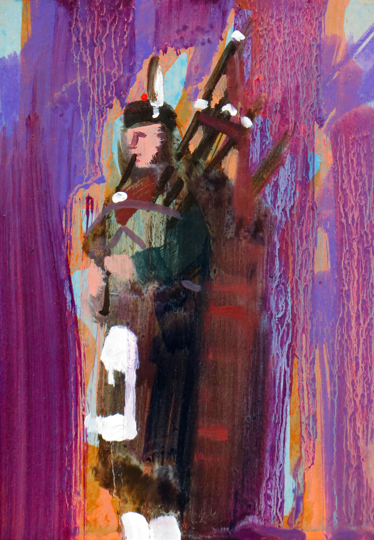 'Piper VII' - 15 x 10.5cm, Oil on card, 2016